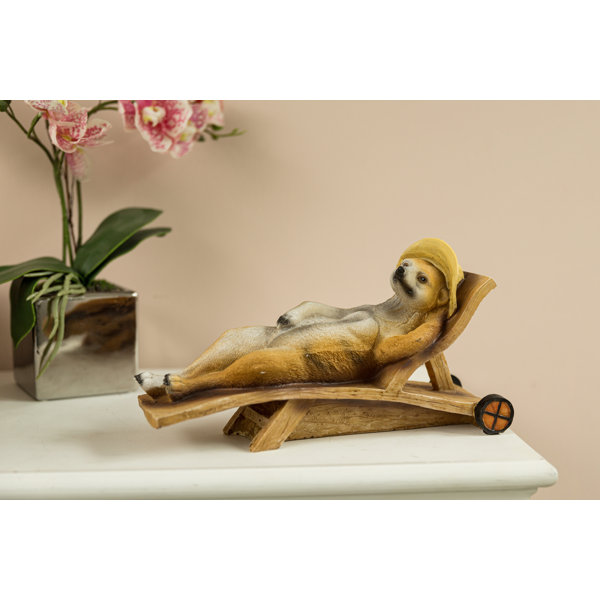 Happy Larry Figur Erdmännchen im Liegestuhl Stephenson | Wayfair.de